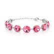Rivoli crystal adjustable bracelet — variable colour - Fuchsia