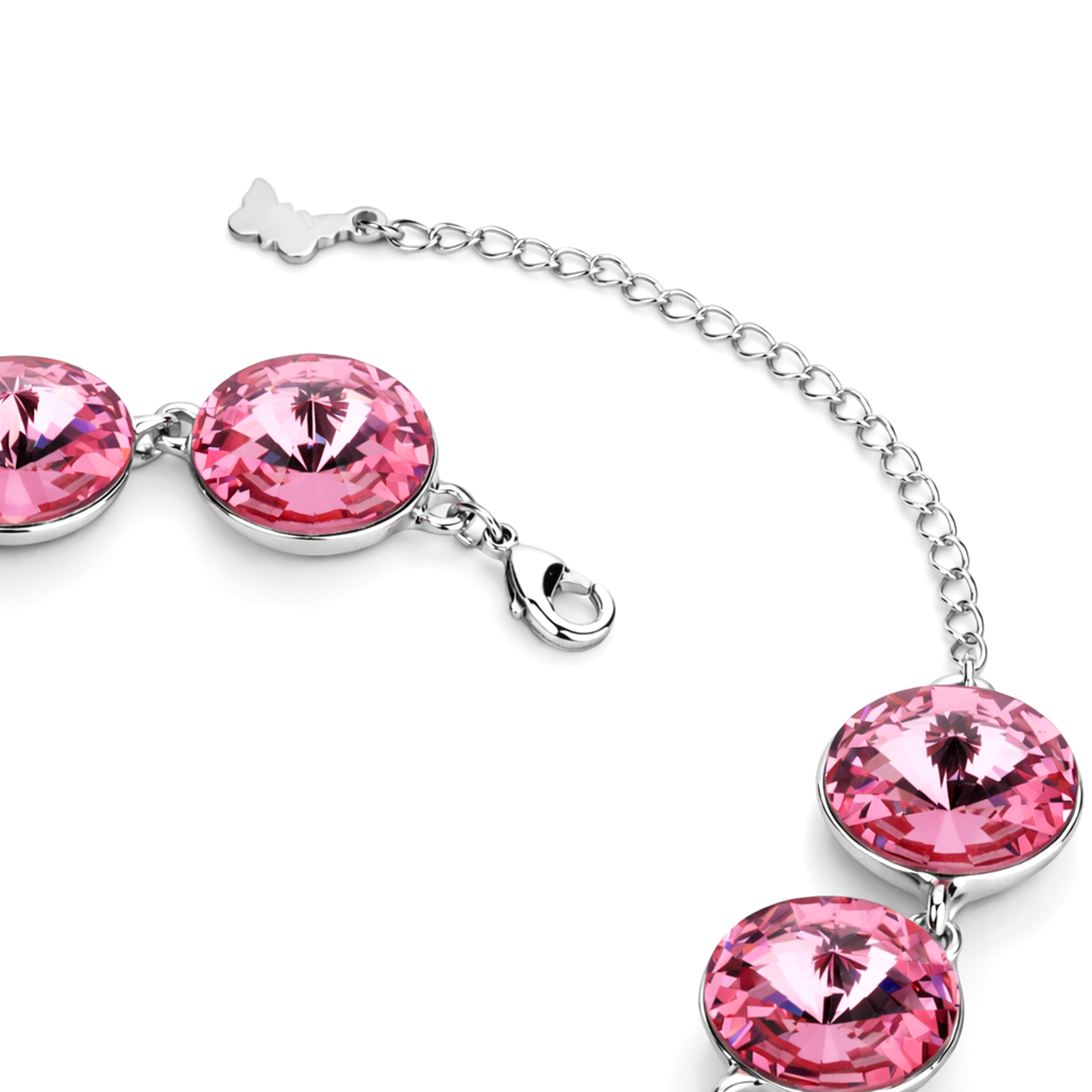 Rivoli crystal adjustable bracelet — variable colour - Fuchsia