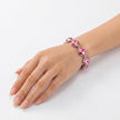 Rivoli crystal adjustable bracelet — variable colour - Fuchsia