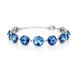 Rivoli crystal adjustable bracelet — variable colour - Aqua Blue