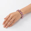 Rivoli crystal adjustable bracelet — variable colour - Rose pink