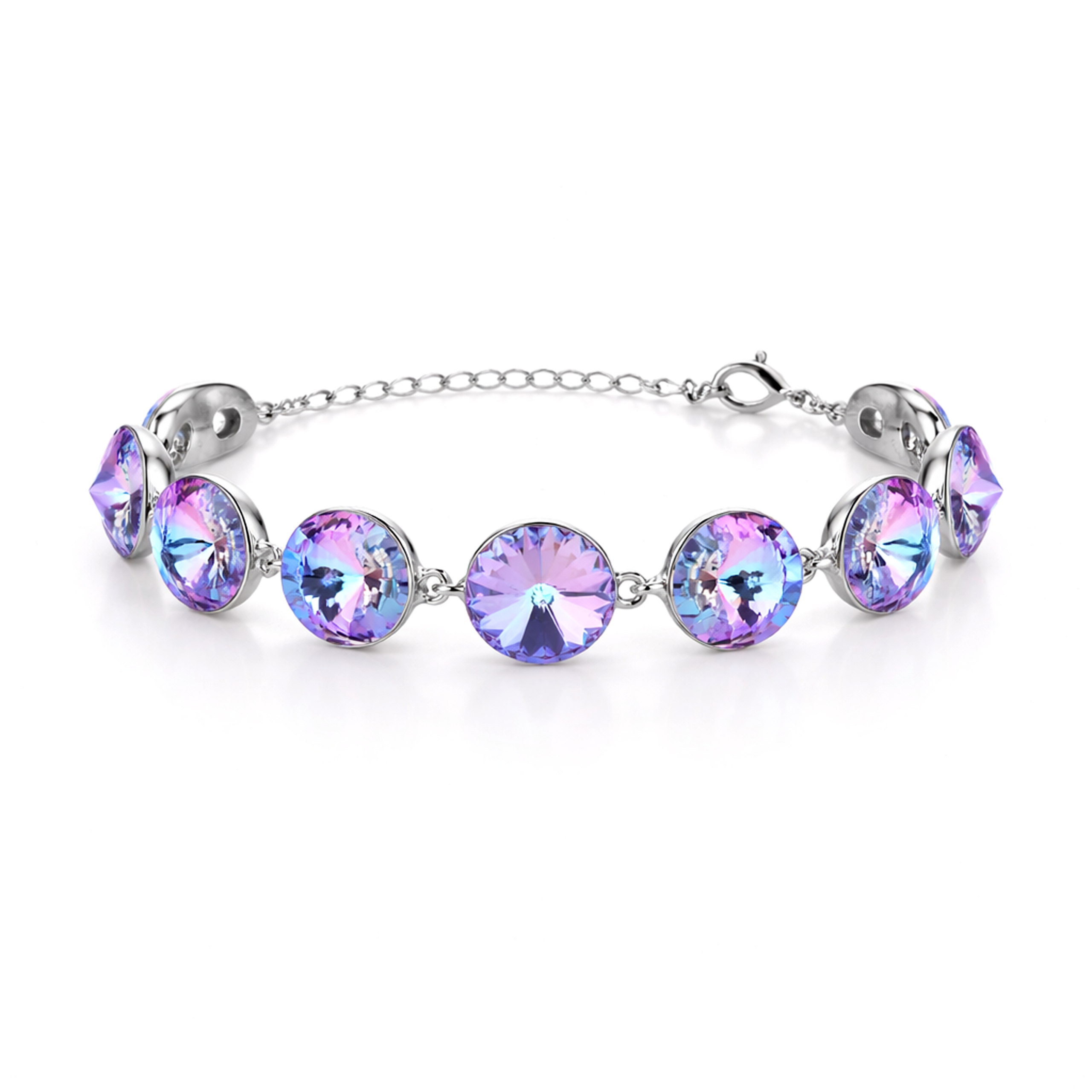 Rivoli crystal adjustable bracelet — variable colour - Aurora