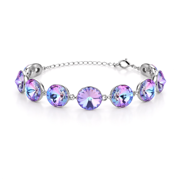 Rivoli crystal adjustable bracelet — variable colour - Aurora