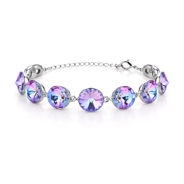 Rivoli crystal adjustable bracelet — variable colour - Aurora