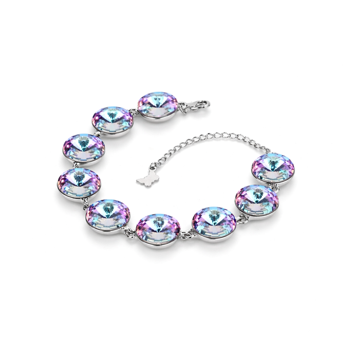 Rivoli crystal adjustable bracelet — variable colour - Aurora