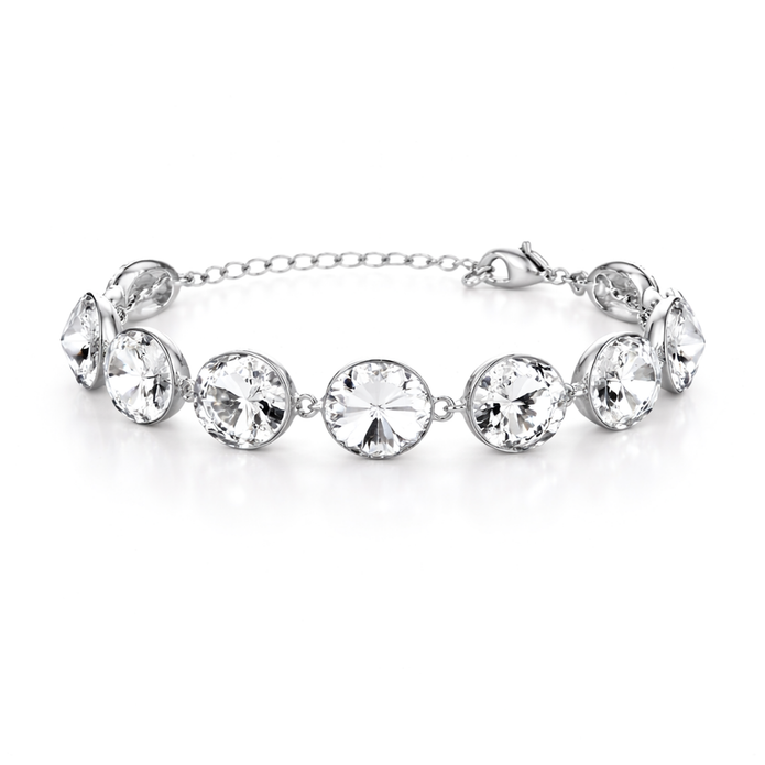 Rivoli crystal adjustable bracelet — variable colour - Clear