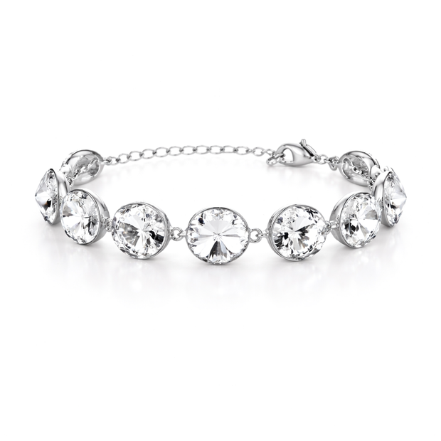 Rivoli crystal adjustable bracelet — variable colour - Clear