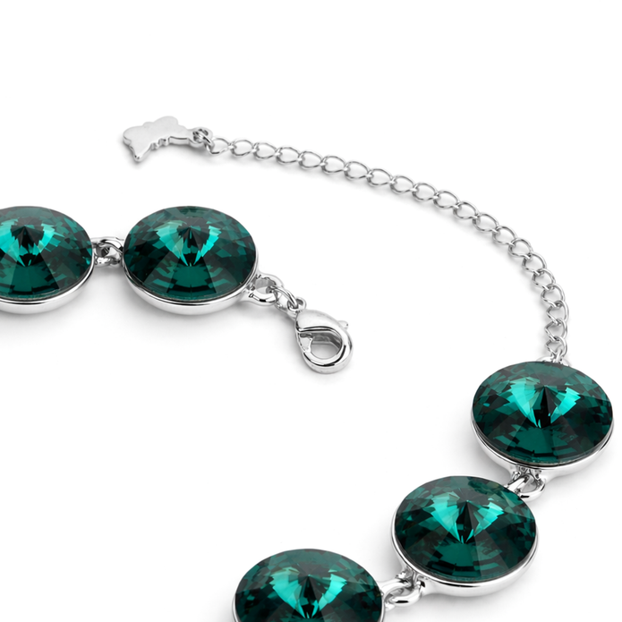 Rivoli crystal adjustable bracelet — variable colour - Emerald Green
