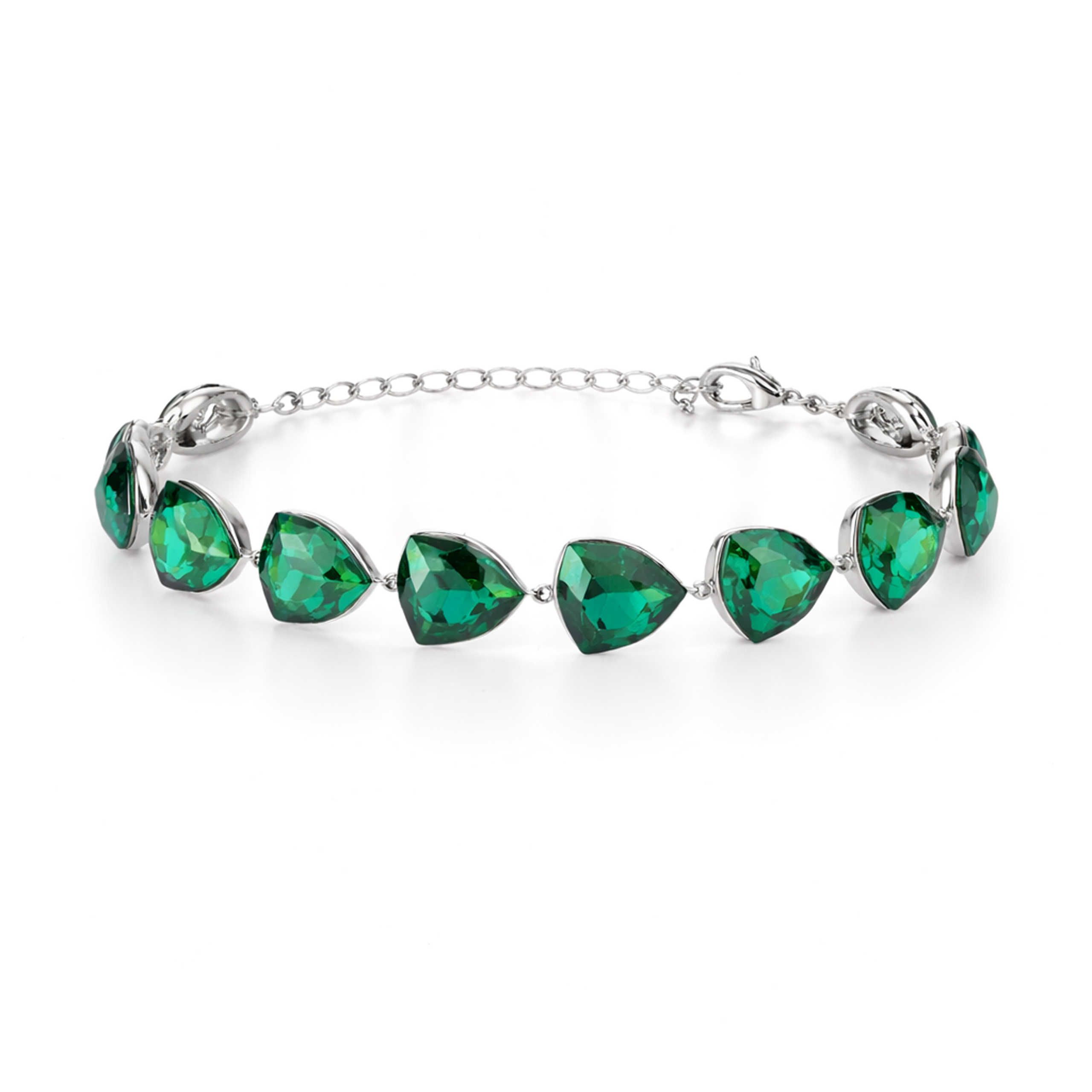 Crystal crystal adjustable bracelet — variable colour - Emerald Green