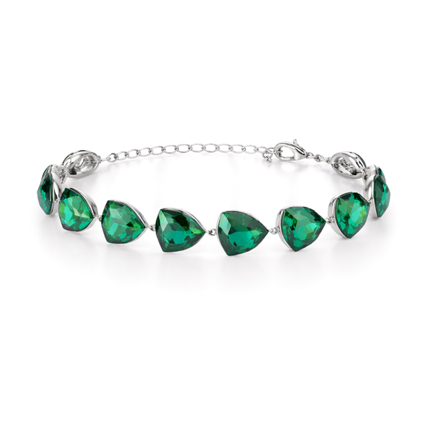 Crystal crystal adjustable bracelet — variable colour - Emerald Green
