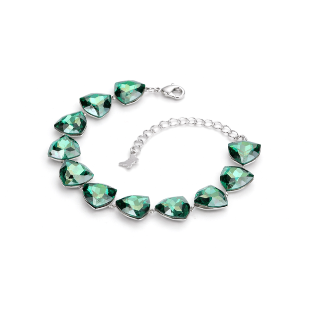 Crystal crystal adjustable bracelet — variable colour - Emerald Green