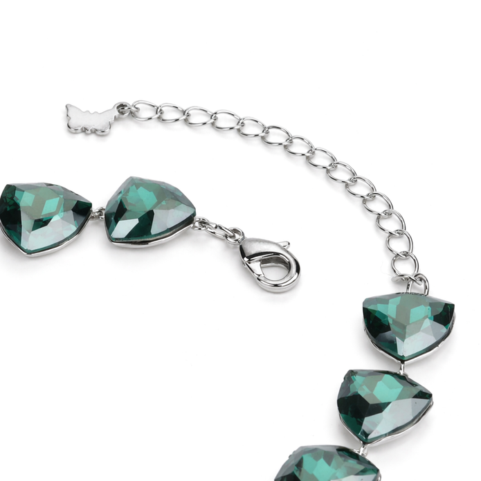 Crystal crystal adjustable bracelet — variable colour - Emerald Green
