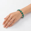 Crystal crystal adjustable bracelet — variable colour - Emerald Green
