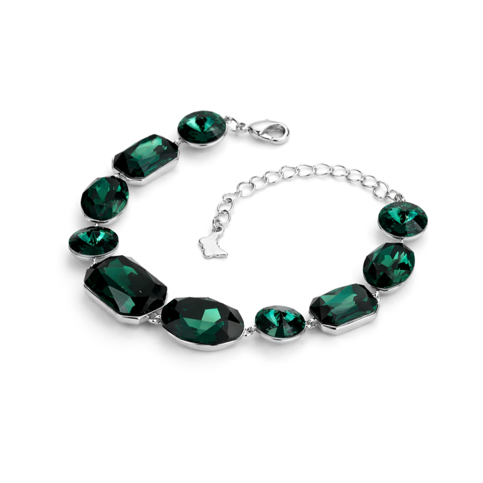 Crystal crystal adjustable bracelet — variable colour - Emerald Green