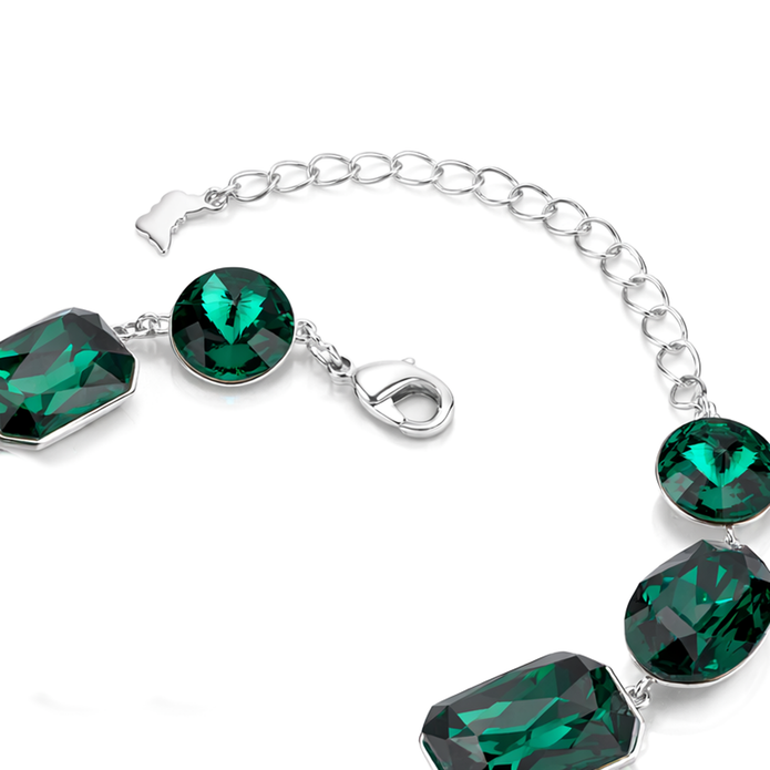 Crystal crystal adjustable bracelet — variable colour - Emerald Green