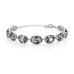 Crystal crystal adjustable bracelet — variable colour - Gunmetal