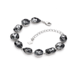 Crystal crystal adjustable bracelet — variable colour - Gunmetal