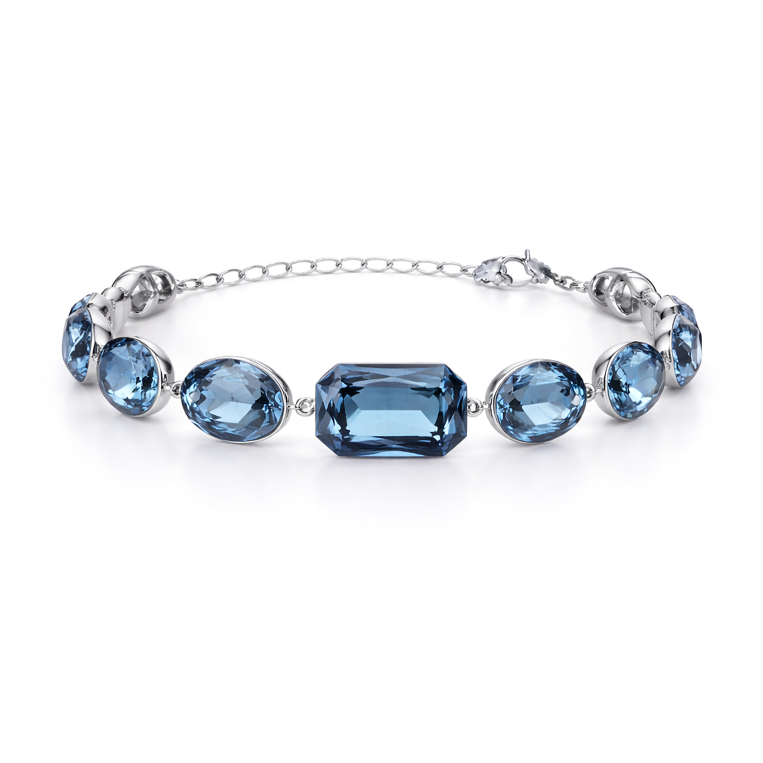Crystal crystal adjustable bracelet — variable colour - Deep Blue