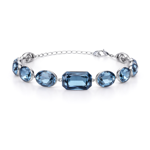 Crystal crystal adjustable bracelet — variable colour - Deep Blue