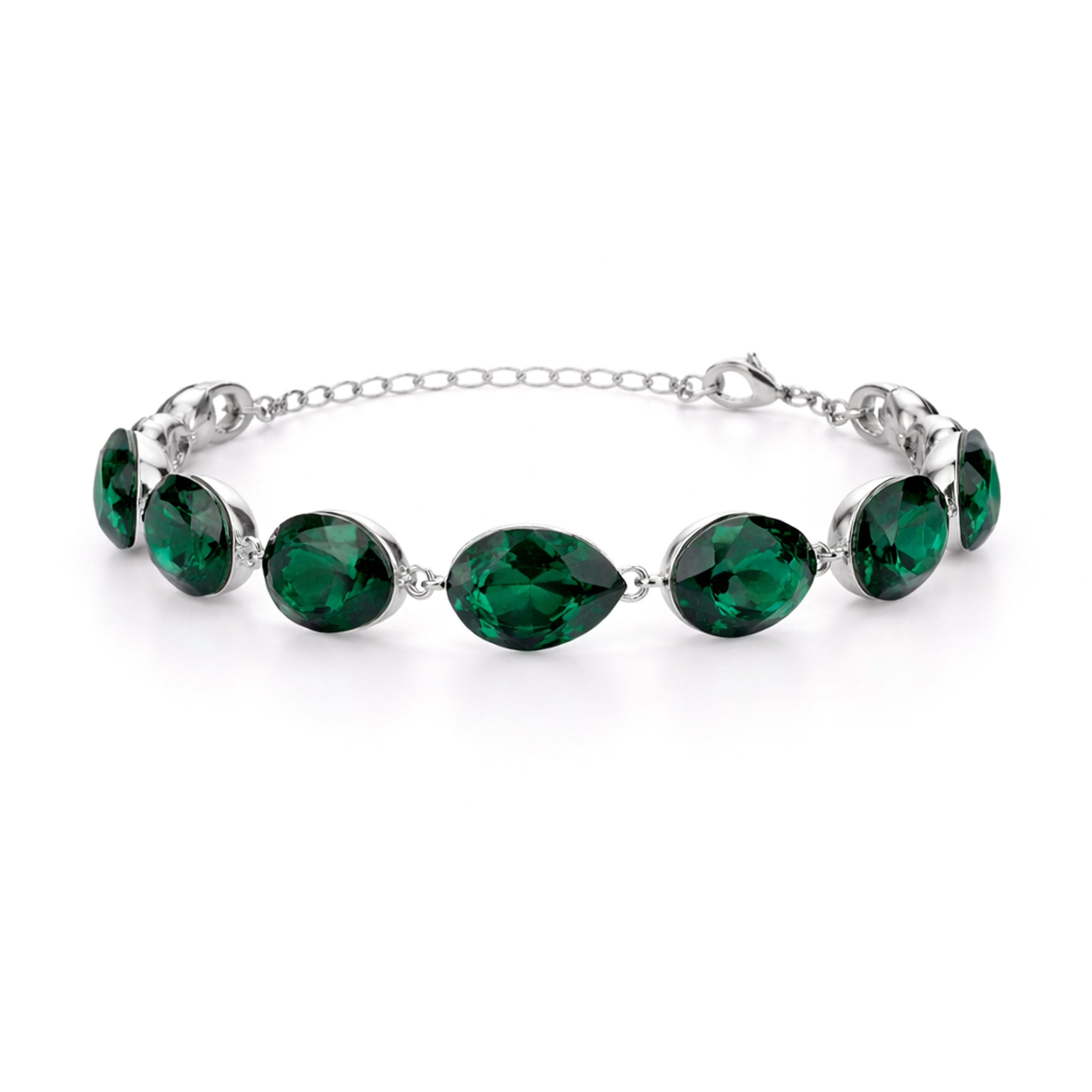 Crystal crystal adjustable bracelet — variable colour - Emerald Green
