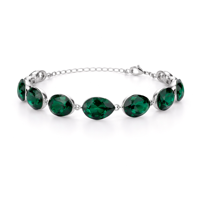 Crystal crystal adjustable bracelet — variable colour - Emerald Green