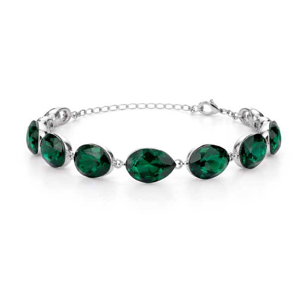 Crystal crystal adjustable bracelet — variable colour - Emerald Green