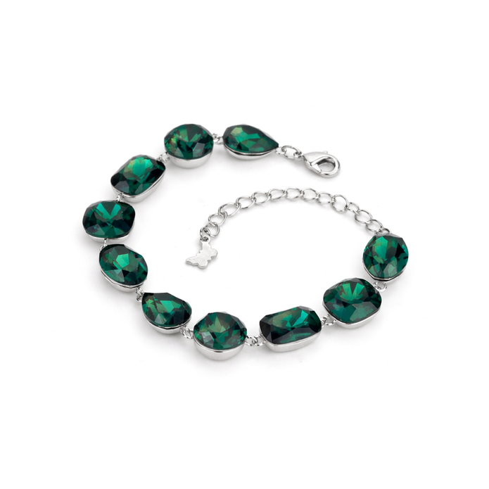 Crystal crystal adjustable bracelet — variable colour - Emerald Green