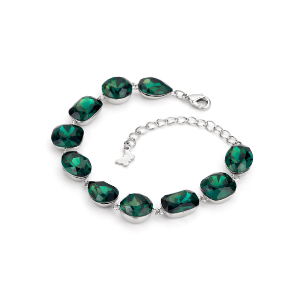 Crystal crystal adjustable bracelet — variable colour - Emerald Green
