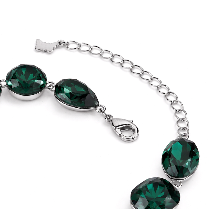 Crystal crystal adjustable bracelet — variable colour - Emerald Green