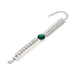 Pearl crystal chain bracelet — variable colour - Emerald Green