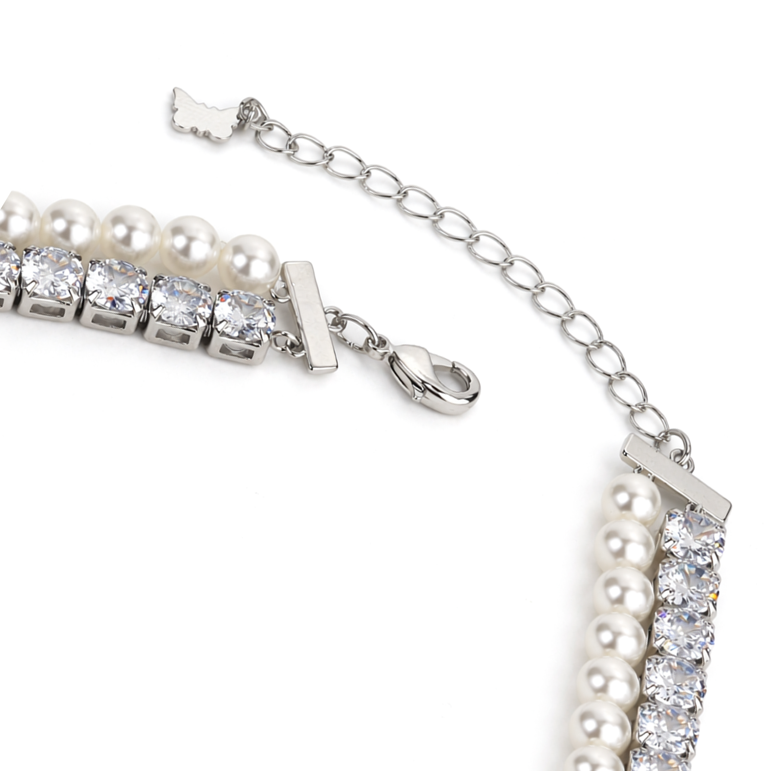 Pearl crystal chain bracelet — variable colour - Emerald Green