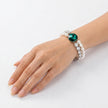 Pearl crystal chain bracelet — variable colour - Emerald Green