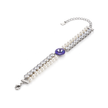 Pearl crystal chain bracelet — variable colour - Violet