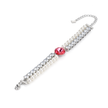 Pearl crystal chain bracelet — variable colour - Rose pink