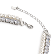 Pearl crystal chain bracelet — variable colour - Fuchsia