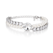 Pearl crystal chain bracelet — variable colour - Clear