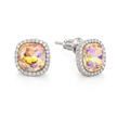 Petite Cushion Halo Stud Earrings - Aurora