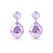 Two-Tier Cushion Drop Earrings - Lavender