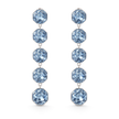 Octagonal Tennis Drop Earrings - Aqua Blue