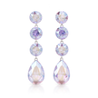 Tennis Drop Earrings with Pear Finale - Aurora