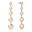 Graduating Rivoli Drop Earrings - Citrine