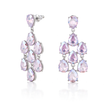 Pear Chandelier Drop Earrings - Lavender