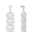 Pear Chandelier Drop Earrings - Clear