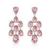 Pear Chandelier Drop Earrings - Peach
