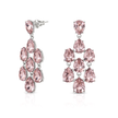 Pear Chandelier Drop Earrings - Peach