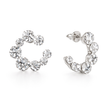 Swirl Wreath Cluster Stud Earrings - Clear
