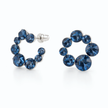 Swirl Wreath Cluster Stud Earrings - Navy Blue