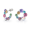Swirl Wreath Cluster Stud Earrings - Multi-Color