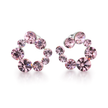Swirl Wreath Cluster Stud Earrings - Pink