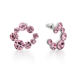 Swirl Wreath Cluster Stud Earrings - Pink